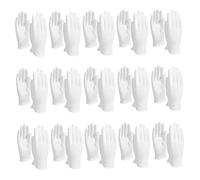15 paires de gants de travail en coton doux, gants travail en coton blanc pour hommes femmes servant, serveur, chauffeurs, protection pour l'inspection bijoux (petit)