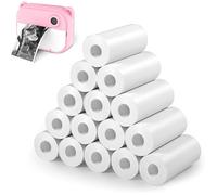 15 Papier Thermique Appareil Photo Enfant, 57Mm Papier De Rechange Pour Appareil Photo Enfant, Rouleau Papier Appareil Photo Enf