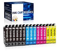 15 Paquets 604XL Cartouches d'encre Compatibles pour Epson 604XL 604 XL Multipack pour Expression Home XP-2200 XP-2205 XP-3200 XP-3205 XP-4200 XP-4205 Workforce WF-2910 WF-2930 WF-2935 WF-2950