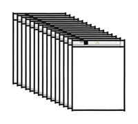 15 Paquets de Pochettes Effaçables à Sec, Pochettes en Plastique Réutilisables, Porte-Tickets de Travail Transparents pour Enseignants, Salles de Classe, Écoles, Bureaux