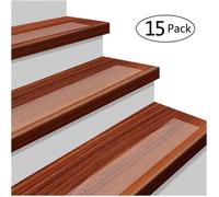 15 PCS Bandes de Marches Antidérapantes pour Escalier avec Rouleau, Autocollants Marchette D'escalier Sticker 10 x 61cm PEVA