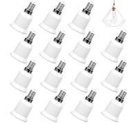 15 Pcs Convertisseur de Base de Lampe Adaptateur de Douille E14 vers E27 Adaptateur de Convertisseur de Douille Adaptateur de Support de Lampe pour Led Lampe Ampoules Lampe à Économie d'Énergie