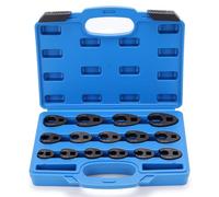 15 PCS Crowfoot Ensemble de Clés, Ensemble de Clé à Fourche à Emmancher 1/2" 3/8", Entraînement Extérieur Carré Clé, 8-24mm Drive Métrique Coffret de Douilles à Tuyauter, Clé à Écrou Évasé