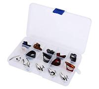 15 pcs Guitare doigt Main DIY pouce et doigt Picks Bague d'écran avec boîte de rangement pour guitare accessoire