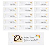 15 PCS Housses en Feutre pour Chocolat - Petits Cadeaux de Remerciement avec la Phrase "Tu mérites un grand merci", Réutilisables pour Collègues, Employés & Amis (Sans Chocolat)