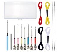 15 Pcs Kit Punch Needle,Kit Broderie Point Punch Needles Stylo,7 Tailles Outil de Broderie pour Vêtements,Pour Kit Couture Débutantadulte,pour L'artisanat,Couture,Broderie