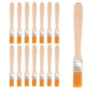 15 Pcs Pinceaux Plat 13cm x 14mm Petits Pinceaux Peinture avec Manche en Bois Petit Pinceau pour Bricolage, Murale, Acrylique, Vernis