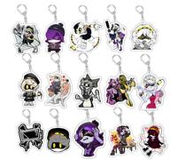 15 Pcs Porte Clés Murders Drones Cartoon Murders Drones Figurine J N Cyn Uzi Pendentifs Porte-Clés Decoration Acrylique Keychain