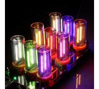 15 Pcs USB Car Interior Lights with Power Supply Base,Transparent LED Ambient Light Touch Control,Small Glass Bottle Night Lamp for Bedroom Party Home Decor (15 pcs with Base)