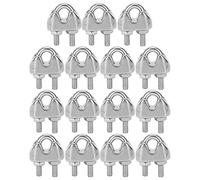 15 pièces 1/16 pouces M2 en acier inoxydable câble pince pince U boulon selle attache