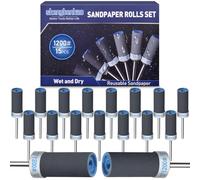 15 Pièces 1200 Grains Tambour De Ponçage pour Dremel Outils Rotatifs, Manchons de Ponçage avec Tige de 1/8" pour Polissage et Ponçage