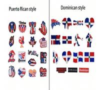 15 pièces/17 pièces/1 set Pendentifs décoratifs inspirés de Porto Rico et de la République dominicaine, accessoires DIY parfaits pour les cadeaux de fêtes et les faveurs de fête (faits à la main, peuv