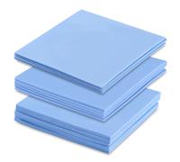 15 Pieces 50 x 50 mm Silicone Thermal Pads with Thermal Conductivity 6.0 W/mk,Each Thickness 0.5/1/1.5 mm Thick Silicone Thermal Conductors,for SSD CPU GPU LED IC.[E1298]