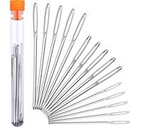 15 Pièces Aiguilles à Bout Rond Aiguilles à Grand Œil Aiguilles à Coudre, 3 Tailles