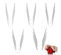 15 Pièces Aiguilles à Tricoter Circulaire, 2,0MM/2,5MM/3,0MM/3,5MM/4,0MM,Aiguilles à Tricoter en Acier Inoxydable de pour débutants et professionnels, projets manuels et textiles