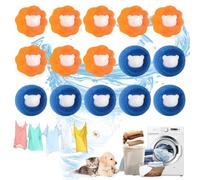 15 Pièces Attrape Poils Machine a Laver, Anti Poils Machine a Laver Réutilisable, Poils Animaux Machine a Laver, Boule Anti Poils Machine a Laver pour Chien Chats Poils d'animaux Vêtements Literie