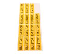 15 Pièces Autocollant Arrêt D'urgence Jaune PVC | Haute Visibilité, Résistant aux Intempéries, Pose Facile, Surfaces Peintes et Plastique, Usage Extérieur