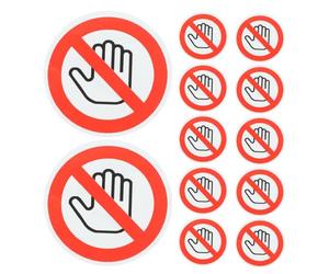 15 Pièces Autocollants D'avertissement en PVC Blanc | Pose Rapide, Texte Clair et Graphisme Visible, pour Ateliers, Musées, Outils et Instruments