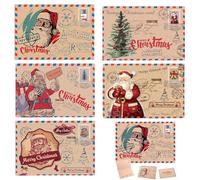 15 Pièces avec Enveloppe Carte Noel Carte de Voeux Cadeau de Nouvel An Postale Style Rétro et Nostalgique ( Dimensions 10 * 15 cm Après Pliage) pour Des Vœux de Noël Sincères et Une Gratitude Sincère
