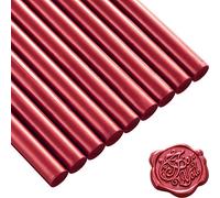 15 Pièces Bâtons de Cire à Cacheter pour Timbre de Cachet de Cire Rétro Vintage et Lettre, Idéal pour les Invitations de Mariage, Escargots, Emballages Vin, Emballages (Vin rouge)