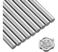 15 Pièces Bâtons de Cire à Cacheter pour Timbre de Cachet de Cire Rétro Vintage et Lettre, Idéal pour les Invitations de Mariage, Escargots, Emballages Vin, Emballages (Argent)