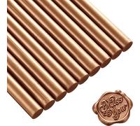 15 Pièces Bâtons de Cire à Cacheter pour Timbre de Cachet de Cire Rétro Vintage et Lettre, Idéal pour les Invitations de Mariage, Escargots, Emballages Vin, Emballages(Cuivre rouge)