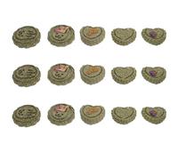 15 Pièces Biscuit à Mâcher pour Lapin, Forme Cœur et Ronde, Petit