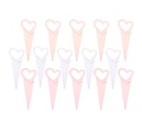15 Pièces Boîte en Papier pour Fleuriste Cœur, Emballage Bouquet | Style Rustique et Délicat, Lignes Simples, Petit Format Créatif, Fleur Unique Couleur Aléatoire