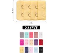 15 Pièces Bretelles D'extension De Soutien-Gorge Colorées, Boucles D'extension De Soutien-Gorge, Bretelles D'extension De Soutien-Gorge pour Femmes, Sangles D'extension élastiques