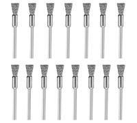 15 pièces brosse métallique perceuse argent mini brosse métallique en acier inoxydable brosse de polissage outil rotatif brosse en laiton pour nettoyer la rouille saleté couleur corrosion