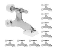 15 Pièces Butée de Porte à Charnière Robuste Réglable | Montage Rapide, Triple Support à Fourche, Finition Argentée, pour Portes Intérieures et Poignées