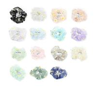 15 pièces cheveux chouchous porte-queue de cheval cordes en Satin velours cravates élastiques accessoires bandes de cheveux Satin chouchou pour filles femmes