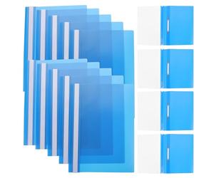 15 Pièces Classeur de Documents A4 Bleu en PP Plastique | Organisation du Bureau, Protection des Feuilles, Rigide et Peu Déformable, pour Rapports, Journaux, Albums