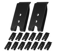 15 Pièces Clip de Ceinture Double Trou 57x26mm pour Étui Pochette | Installation Facile avec Accessoires de Montage, Usage Quotidien, Compatible Holster Lampe et Porte-feuille