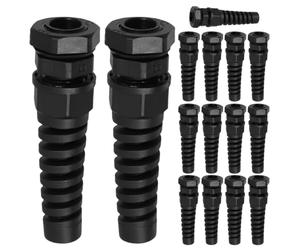 15 Pièces Connecteur de Presse-étoupe Nylon Noir, Serrage-Cordon | Décharge de Traction Intégrée, Gaine de Câble, pour Lignes D’automatisation et Panneaux de Contrôle
