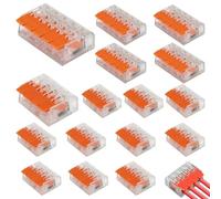 15 Pièces Connecteur Électriques Rapide, Bornes de Connexion Electrique, Compacts Rapide Cosses, Connecteurs de Fil, Raccord Électrique, 10Pcs 4 Entrées, 5 Pcs 5 Entrées, pour 414, 415