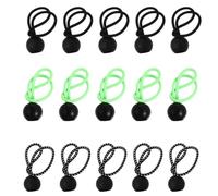 15 Pièces Corde Élastique Oxford Boule Plastique, Noire Verte | Fixation Robuste pour Auvent, Rangement Garage, Usage Extérieur, pour Voiture, Moto et Bâtons
