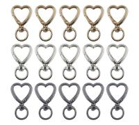 15 Pièces D'Accessoires De Porte-Clés d'amour, Anneau À Ressort Rotatif, Matériaux D'Accessoires De Pendentif De Bricolage, Crochets Et Boucles De Bijoux Pratiques.