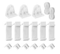 15 Pièces De Cadre De Support De Rideau Plissé, 2 Rouleaux De Chaînes À Perles, Support De Fixation De Rideau, Cadre De Support sans Perforation, Stores Enrouleurs Et Rideaux Plissés