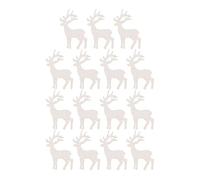 15 Pièces Décoration Cerf en Bois à Suspendre, Style Noël | Surface Lisse et Bords Nets, Beige, pour art, Étiquettes Présent et Fêtes