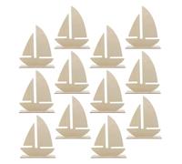15 Pièces Découpes de Bois Brut de Voilier pour Bricolage | Surface Lisse Non Peinte, pour Marqueurs et Argile, Décor de Table et Fêtes à Thème Marin