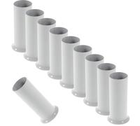15 Pièces Douilles pour Candélabres Blanches en Métal, Base Large