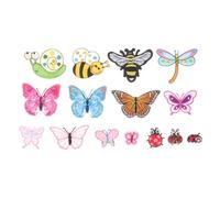 15 Pièces Écusson Brodé Insecte pour Vêtements, Polyester Léger | Thermocollant Coudre, Cache-trous Discret, Usage Livres et Cuir, pour Atelier ou Usage Personnel