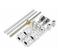 15 pièces/ensemble 400mm axe optique rail de guidage roulement siège guide linéaire support d'arbre jeu de vis trapézoïdal jeu de