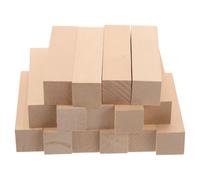 15 Pièces Ensemble de Blocs de Bois Tendre à Sculpter pour Débutants | Bois de Tilleul Beige, Forme Rectangulaire, Coupes Nettes, Entrée Facile Lame, Atelier ou Classe