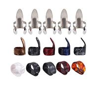 15 pièces ensemble de médiators de guitare, accessoire de protection de médiators de pouce et d'index de bricolage avec boîte de rangement transparente pour guitare Banjo ukulélé