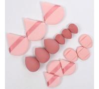 15 pièces Ensemble d'éponges de maquillage, comprenant 3 houppettes à poudre, 3 mini houppettes à poudre, 3 estompeurs de maquillage moyens, 3 mini estompeurs de maquillage, 3 mini coussins d'air. Épo