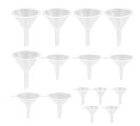 15 Pièces Ensemble Entonnoirs, Petits Entonnoirs en Plastique, Mini Entonnoirs, Entonnoirs Transparents de Voyage pour Huile Essentielle de Dépôt de Bouteille, Parfum, Bouteilles de Laboratoire