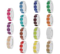 15 Pièces Étiquettes Circulaires Autocollantes en Papier pour Identification Couleur Forte Adhérence, pour Écoles et Service Alimentaire, Style Classique Couleur Aléatoire