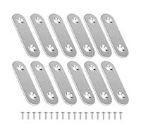 15 Pièces Fixation Droit Plat Plaques Support en Droit Plat Metalliques Equerres Plaques Pattes d'assemblage 16 * 56mm Equerre de Fixation Plats pour Fixation Meubles